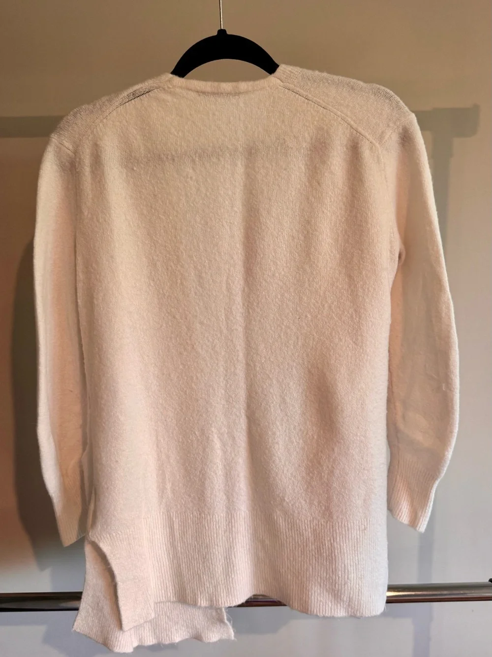 Madewell Ivory Open-Front Pocket Cardigan